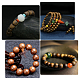 CHGCRAFT Natural Wenge Wood Beads WOOD-CA0001-35-6