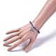 Natural Blue Spot Jasper Stretch Charm Bracelets BJEW-JB04931-04-5