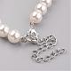 Shell Pearl Beaded Necklaces NJEW-JN01913-01-3