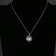 Zinc Alloy Wire Wrapped Round Noctilucent Necklaces NJEW-BB03075-B-4