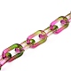Handmade Two Tone Transparent Acrylic Cable Chains AJEW-JB00840-01-1