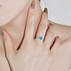 925 открытое кольцо на палец из стерлингового серебра с родиевым покрытием RJEW-A019-52P-02-2