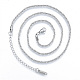 304 collar de cadenas de cuerda de acero inoxidable para hombres y mujeres. NJEW-N052-01P-3