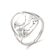 304 Stainless Steel Bird Adjustable Ring for Women RJEW-L107-034P-1