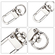 PandaHall 30 Pieces Platinum Metal Lobster Claw Clasps Swivel Lanyards Trigger Snap Hooks Strap for Keychain Key Rings DIY Bags Jewelry Findings Crafts PALLOY-PH0013-42P-2