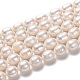 Fili di perle di perle d'acqua dolce coltivate naturali PEAR-L033-89-01-1