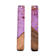 Transparent Resin & Walnut Wood Big Pendants RESI-N025-034-A03-1