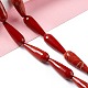 Rosso naturale perline di diaspro fili G-I328-03-2