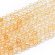 Chapelets de perles de citrine naturelle G-I279-E10-1
