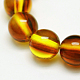 Buddhist Jewelry Beaded Findings Resin Imitation Blood Amber Round Bead Strands RESI-L002-12mm-G010-2