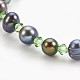 Natürliche Perlenperlen dehnen Armbänder aus BJEW-JB03893-01-2