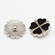 Eco-Friendly Alloy Enamel Clover Jewelry Snap Buttons X-SNAP-F004-38D-NR-1