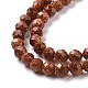 Chapelets de perles en goldstone synthétique G-E591-06B-4