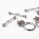Royal Crown Antique Silver Alloy Toggle Clasps X-PALLOY-A19996-AS-FF-2