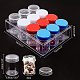 BENECREAT 12PCS 20ml Plastic Bead Jars 4 Colors Screw Lid Bead Storage Containers with Large Storage Box for Shampo MRMJ-WH0061-04-2