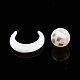 Ensemble de perles de coquillage blanc naturel SSHEL-N032-51-B01-3