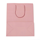 クラフト紙袋  ギフトバッグ  ショッピングバッグ  ウェディングバッグ  ハンドル付き長方形  ピンク  32x25x13cm CARB-G004-B01-3