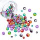 Spray Painted Crackle Glass Beads Strands CCG-NB0001-02-1