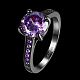 Los anillos de dedo rhinestone de cristal de moda de latón RJEW-BB18915-8-2