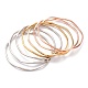 7Pcs Women's Simple Fashion Vacuum Plating 304 Stainless Steel Stackable Bangles BJEW-O182-08M-2