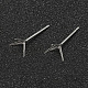 925 impostazioni di orecchini in argento sterling STER-P032-09S-2