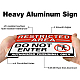 Panneau d'avertissement en aluminium DIY-WH0220-027-4