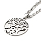 304 Stainless Steel Pendant Necklaces for Women Men NJEW-G123-14P-2