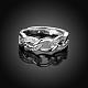 Románticos anillos de dedo de circonita cúbica de latón de san valentín RJEW-BB00402-2