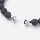Natürliche Lava Perlen Armbänder dehnen BJEW-I241-13C-3
