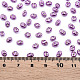 Perles de rocailles en verre de couleurs opaques teintes SEED-N004-007-06-4