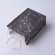 クラフト紙袋  ハンドル付き  ギフトバッグ  ショッピングバッグ  長方形  大理石のテクスチャ模様  ブラック  33x26x12cm CARB-E002-L-E02-2