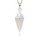 Cone Pendulum Opalite Pendants G-N0057-11-2