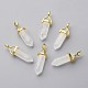 Natural Quartz Crystal Double Terminated Pointed Pendants X-G-G902-B23-3
