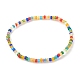 Set di braccialetti elasticizzati con perline di semi di vetro rotondi 7 pz 7 stili BJEW-JB06327-4