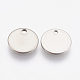 304 Stainless Steel Stamping Blank Tag Pendants STAS-Q056-10mm-2