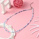 Bling-Glasperlen-Halskette für Damen NJEW-PH01492-01-5