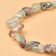 Electroplated Natural Fluorite Beads Strands G-YW0001-41-2