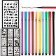 Beadthoven Drawing Painting Stencils Templates with Watercolor Pen DIY-BT0001-10-1