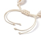 Bracelet de perles tressées en coquillage cauri naturel BJEW-JB07400-03-5