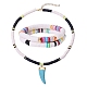 Braccialetti elastici e set di gioielli con collana pendente SJEW-SZ0001-002-1