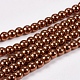 Chapelets de perles en hématite synthétique sans magnétiques G-J169A-4mm-01-1