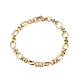Placage ionique (ip) 304 bracelet en acier inoxydable avec nœud papillon et chaîne à maillons ovales pour femme BJEW-G669-18G-1