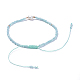 Bracciali di perline intrecciati con filo di nylon regolabile BJEW-JB04375-05-3
