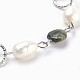 Natural & Synthetic Mixed Gemstone Bracelets & Earrings Jewelry Sets SJEW-JS00992-4