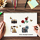GLOBLELAND Vintage Camera Clear Stamps Retro Rose Butterfly Silicone Clear Stamp Seals for Cards Making DIY Scrapbooking Photo Journal Album Decoration DIY-WH0167-56-870-2