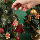 Gorgecraft クリスマス テーマ プラスチック ペンダント装飾  ロープ付き  ジンジャーブレッドマン  砂茶色  40~41x26~30x3.2~3.5mm  穴：3mm  10個/セット HJEW-GF0001-12-6