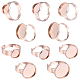 Beebeecraft 1 Box 10Pcs Rings Components Stainless Steel 5 Size Flat Round Open Cuff Ring Settings 8/10/12/14/16mm Tray Flat Pad Ring Components for Ring Jewelry Making (Rose Gold) RJEW-BBC0001-10-1