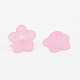 Chunky Pink Transparent Frosted Flower Acrylic Beads X-PL560-3-1