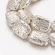 Brins de perles de pierre de lave naturelle galvanisées G-P400-08-02-3