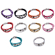 Superfindings 10 шт. 10 цвета взаимозаменяемые браслеты с кнопками из сплава MAK-FH0001-15-1